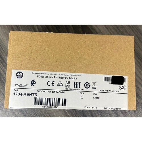 NEW Sealed Allen Bradley 1734-AENTR POINT I/O Dual Port Adaptor -USA US Free Tax - Picture 8 of 13