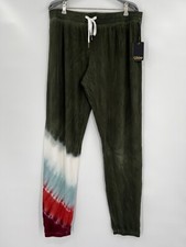 PJ Salvage Mountain Bound Tie-Dye Lounge Pajama Pants sz M Olive Green RZMOP1