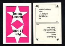 Tommy Lasorda Dodgers Baseball - Vintage 1990 Parker Brothers Game Card #216B