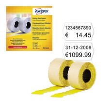 Image of  PLP1626 Avery Labels for Labelling Gun 2-Line White 16x26mm 1200/Roll [Pack 10]