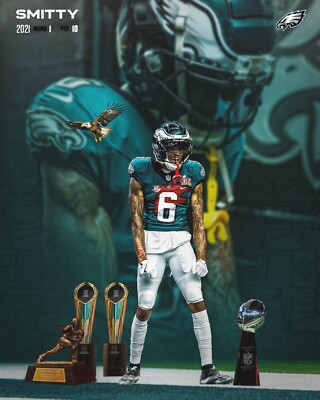 DeVonta Smith Draft Day Collage Philadelphia Eagles 8x10 NFL Football Photo