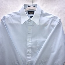 TOWN CRAFT SHIRT MENS 16 32 34 BUTTON UP LONG SLEEVE BLUE VINTAGE