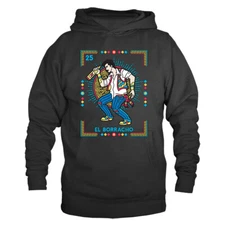 EL BORRACHO MEXICAN LOTERIA CARD GRAPHIC HOODIE
