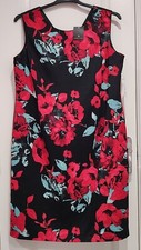 SALE Anna Rose Smart Formal Dress 16 Red Black Work Business Party Christmas