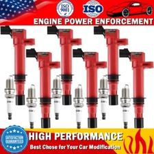 6 Pack Ignition Coil UF270 & 6pcs Spark Plug For Jeep Liberty 3.7L V6 2002-2008