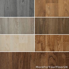 Wood Effect Vinyl Flooring Quality Luxury Lino 2m 3m 4m R10 3.8mm Thick 