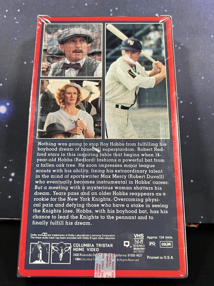 New The Natural Robert Redford VHS Sealed - Image 3 of 4