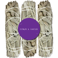 California White Sage 4" Smudge Sticks for Spiritual Healing  Cleansing 3 Pack
