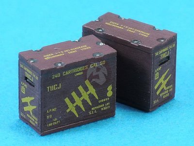 Legend 1/35 M1917 .50 Cal Ammo Crates (Linked Type) (8 pieces with Decal) LF1296
