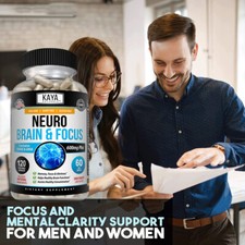 Neuro Brain Focus Healthy Memory Function Clarity Nootropic Supplement 120 CT US