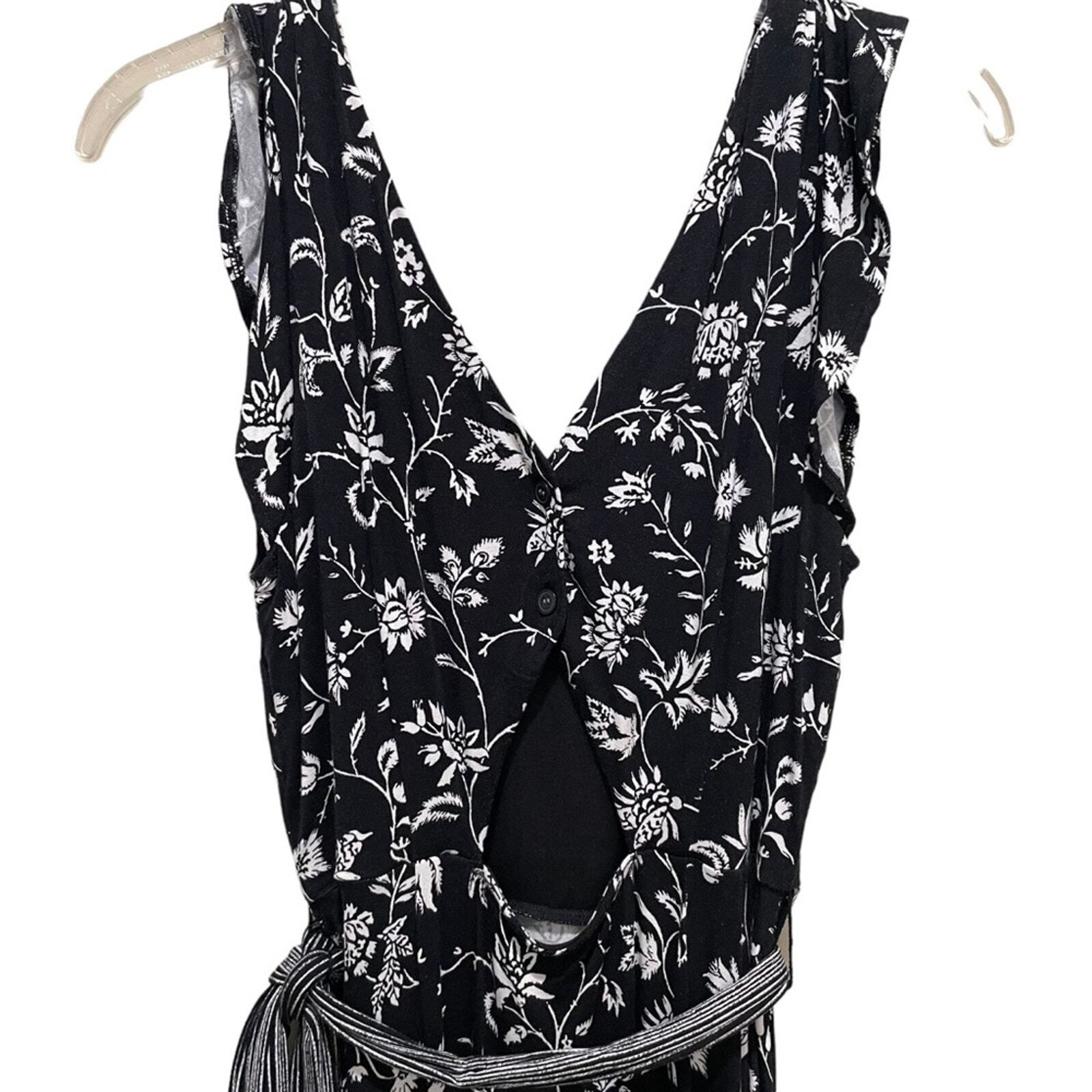 Loft Rainforest Cutout Button Back Midi Dress Bla… - image 9