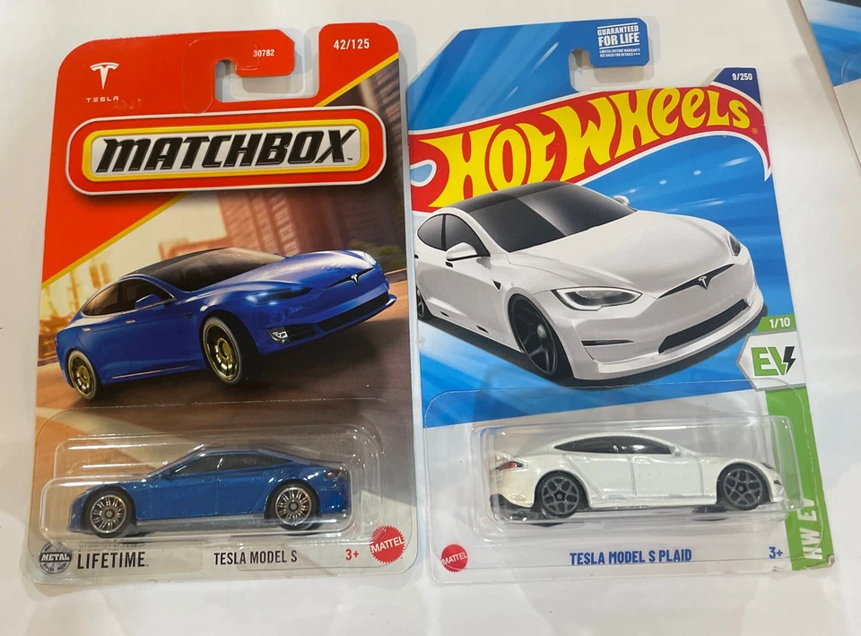 2024 Matchbox Tesla Model S Hotwheel Model S Lot Of 2 - Image 2 of 3