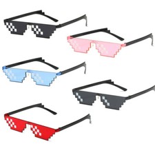 Hombres Mujeres Gafas de Mosaico 8 Bit Pixel Oferta Con IT Gafas de Sol Divertidas Accesorios Gafas
