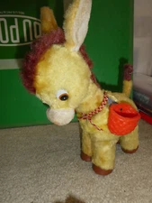Vintage 1960s Japan Battery Operated Donkey Walking Toy 11" Tall