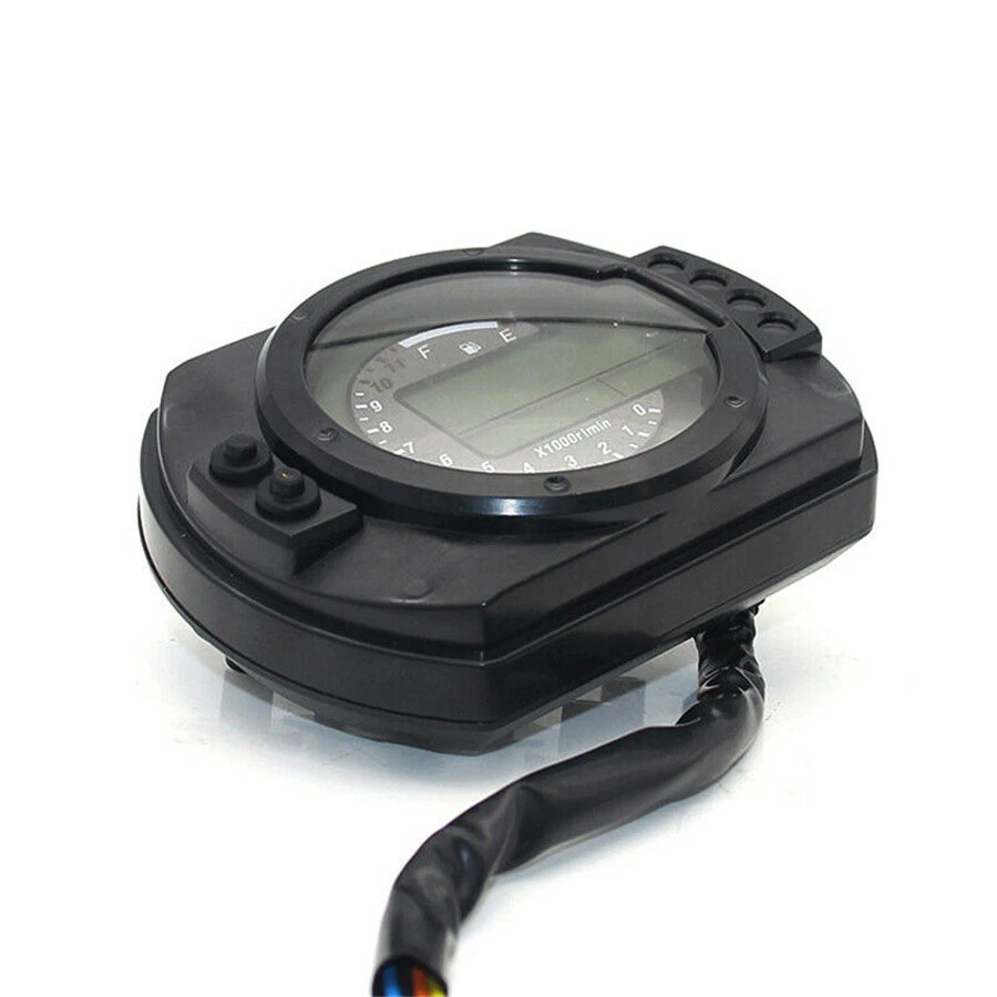 7 Colores LCD Digital Moto Velocímetro Odómetro Medidor con Función de Alarma Foto 4 de 4