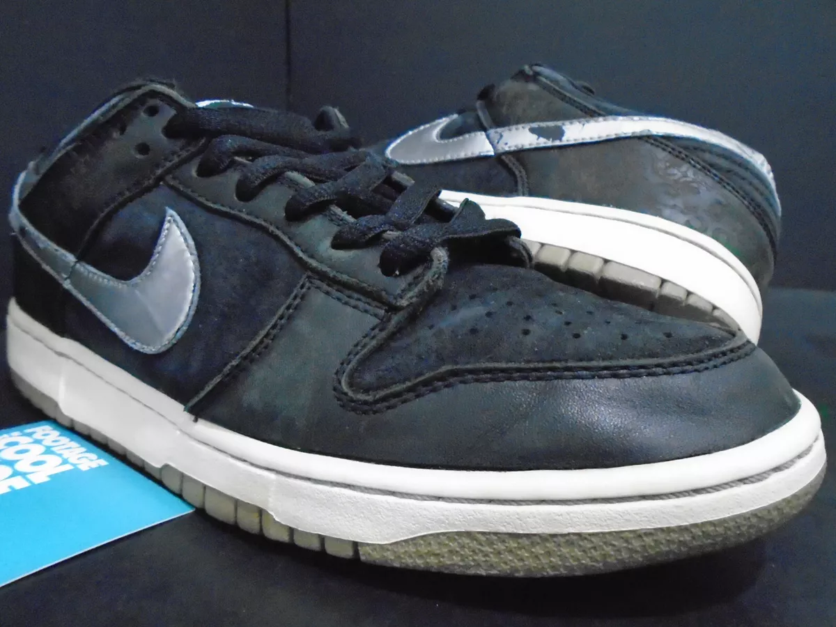 NIKE DUNK LOW PREMIUM SB TAKASHI 2 BLACK METALLIC SILVER WHITE 313170-005 8.5