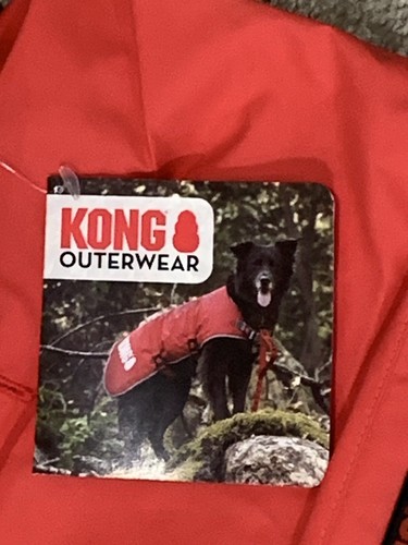 Kong Red Outerwear Self-Packable Pocket Hooded Dog Rain Jacket Small 14"-17” NEW - Picture 8 of 10