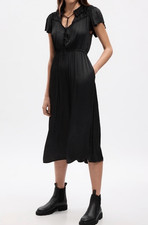 Gap Ruffle-Neck Midi Dress size medium