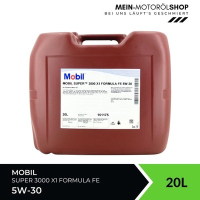 Mobil Super 3000 X1 Formula FE 5W-30 Ford Jaguar ACEA A5/B5 Motoröl 20 Liter