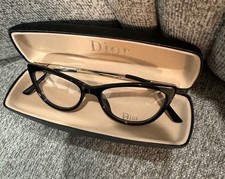 Dior Cat Eye Black Full Rim Eyeglasses Frames Plastic Metal Designer