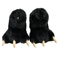 Black Bear Paw Slippers Lazy One Animal Monster Paw Slippers Furry Bear Claw