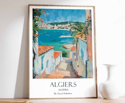 5_Algiers Print, Algiers Travel Poster, Algeria Travel Print, Islamic Decor, Gif