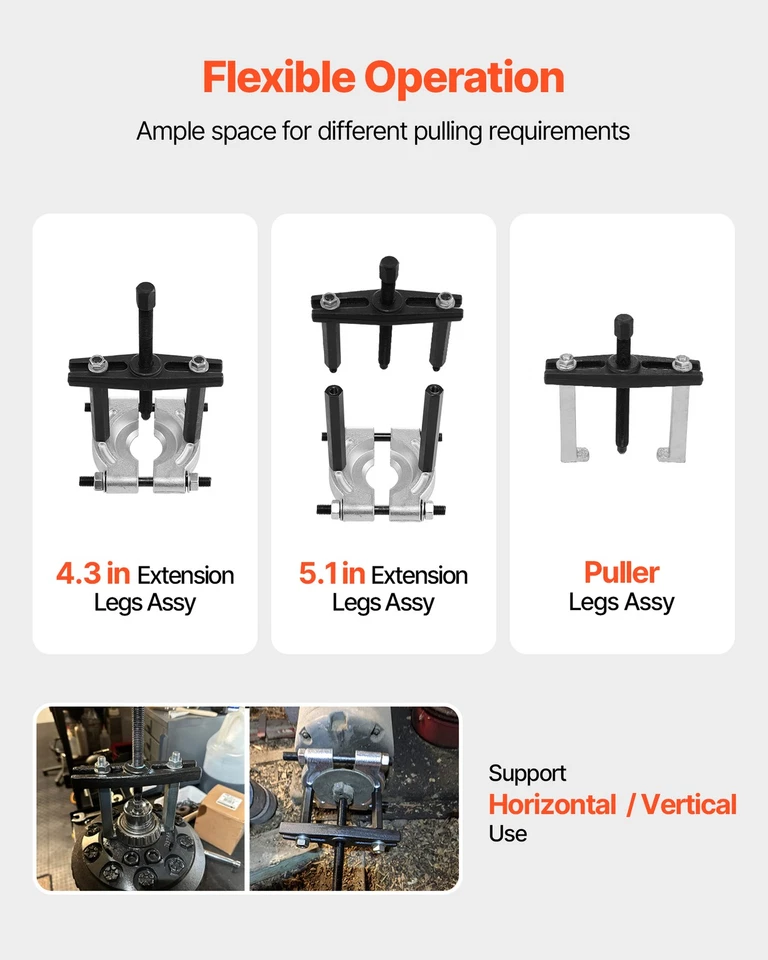 VEVOR Ensemble d'extracteurs de roulements 14PCs avec Étui Capacité de 5 Tonnes - Photo 3/4