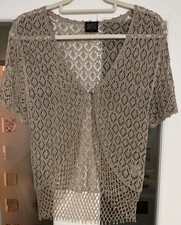 Abant Garde Women's  Bolero Crochet With Beaded Edge Size M