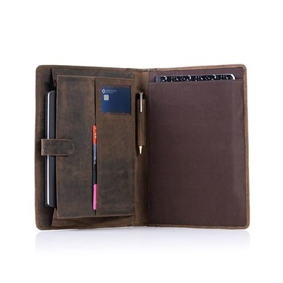 Leather Business Portfolio with Luxury Pen Business Personal Organiser Folder...