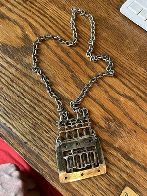 VINTAGE PRETTY UNIQUE METAL ARTISTIC NECKLACE WITH FREE SHIPPING