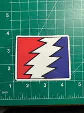 Wyoming Stealie - Grateful Dead - Laminated Vinyl Sticker 2.5"x3"