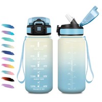Trinkflasche Kinder 500Ml Auslaufsicher Mit Strohhalm, Schule, Bpa-Frei