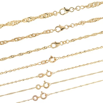 Edle feine Goldkette Singapurkette Halskette massiv 333 - 8 Karat Gold - Bild 1 von 2
