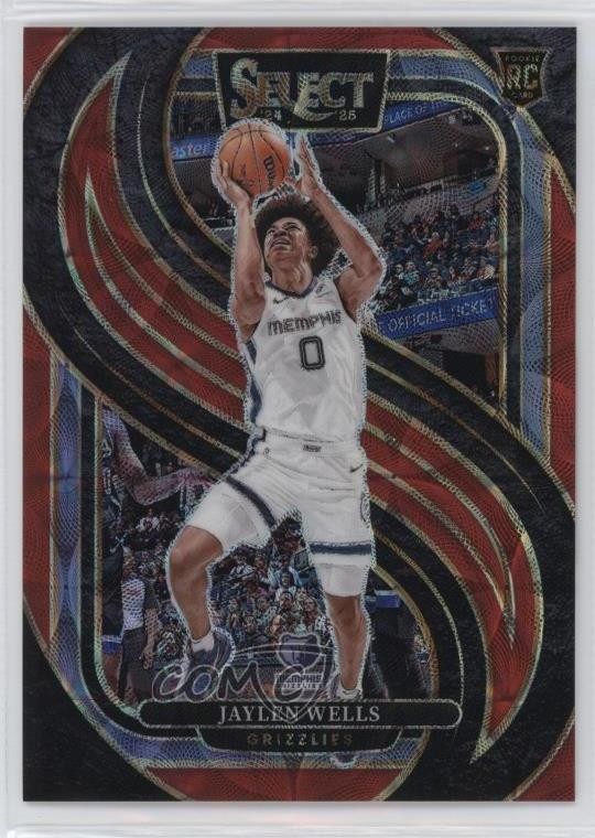 2024 Panini Select Premier Level Red Scope Prizm 176/249 Jaylen Wells #188 1o2