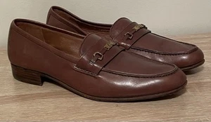 Mocassins vintage Gucci Horsebit cuir marron homme pointure 10 chaussures habillées Euro 44