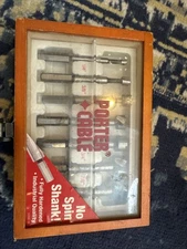 Porter Cable Forstner Bits Set 7 PC 1/4” To 1” w/ Wooden Box No Spin Shank