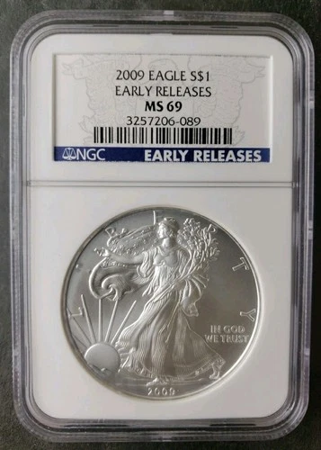 2009 $1 American Silver Eagle Dollar NGC MS69