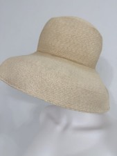 Vintage 1980s Patricia Underwood Natural Straw Audrey Hepburn Or Cloche Hat M