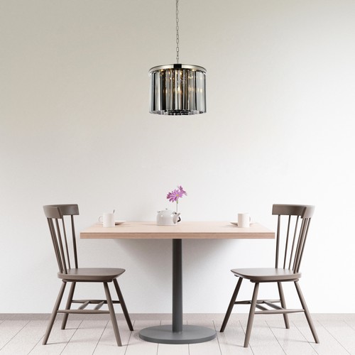 Elegant Lighting 1208D20-SS/RC Sydney 6 Light 20"W Crystal - Nickel - Picture 4 of 12