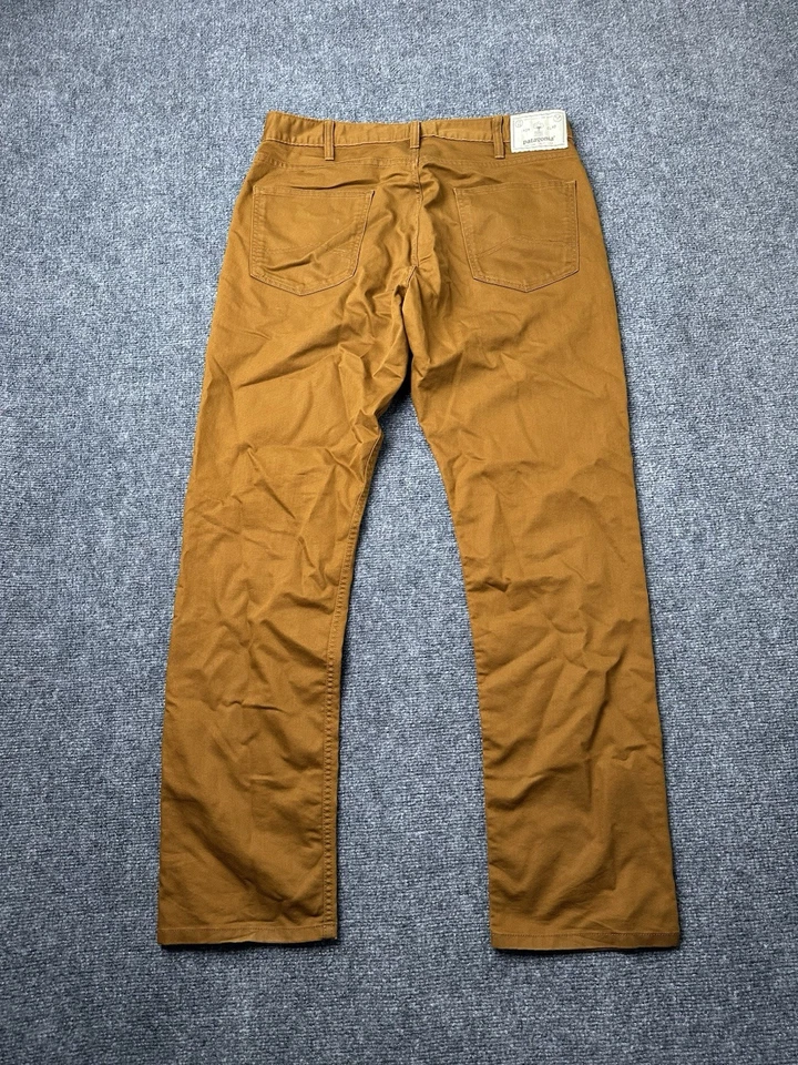 Mens Cotton Patagonia Brown Straight Workwear Pants Made in Sri Lanka Size 34x32 - Image 2 of 4