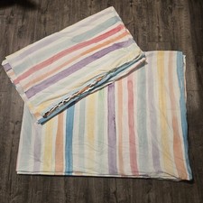 Pottery Barn Kids Lot of 2 Kayla Watercolor Rainbow Twin Cotton Duvet Covers