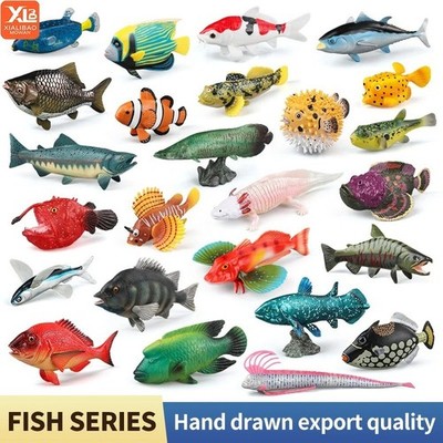 Sea Animal Figures Set Ocean Fish Toy Educational Kids PVC Model Set