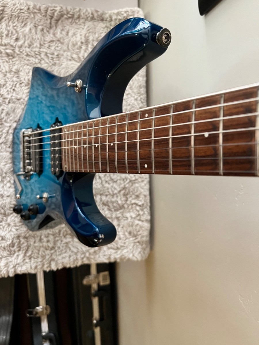 Ernie Ball Music Man JP7 Blue Dawn w/Piezo with original hard