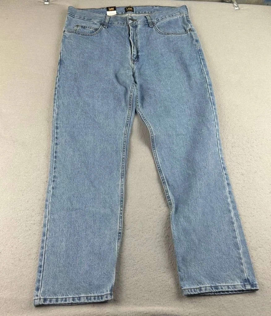 S 38x32 Blue Denim Regular Fit Straight Leg Heavyweight Nwt