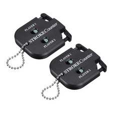 2Pcs Golf Score Indicator 2 Player Stroke Counter Clicker Black