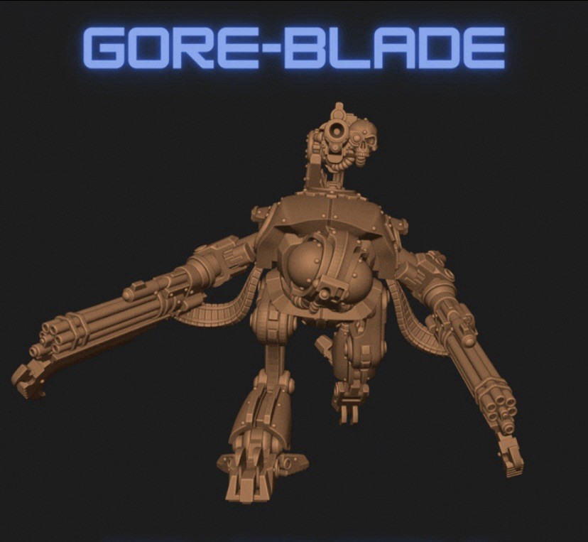 Gore Blade Robot Fantascienza Mech da Tavolo 60mm foto 3