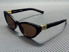 MIU MIU MU A04S 16K10I Black Brown Women's 54 mm Sunglasses