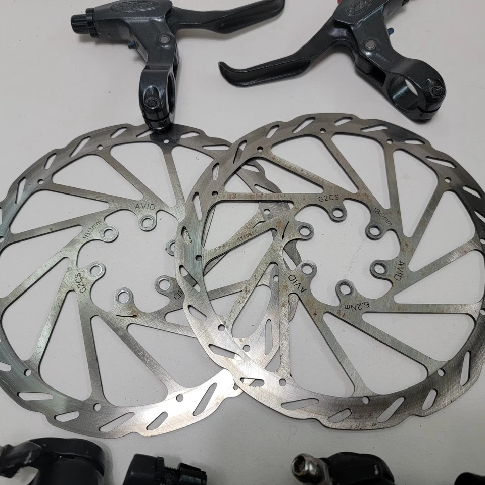 Juego de pinzas de freno de disco mecánicas Sram Avid BB5 con soportes negras, 160 mm buen estado Foto 3 de 4