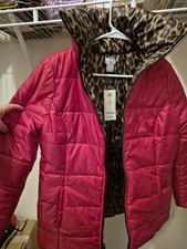 CHICOS Reversible Jacket- Red Leopard Sz 0 4/6 small
