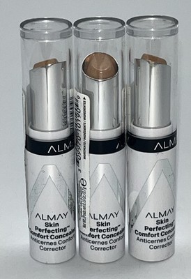 3 pack Almay Skin Perfecting Comfort Concealer Stick 0.13 oz #200 TAN